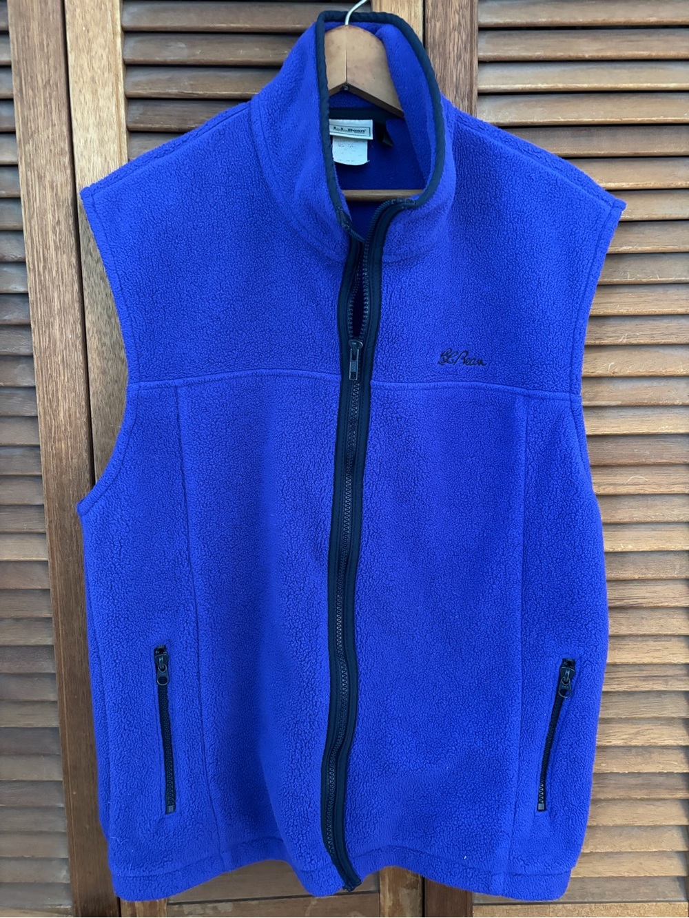 Vintage 1990’s L.L. Bean Bright Blue Men's Fleece Vest size large